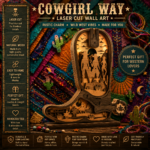 6x Pack Cowboy Multi Layered 3D Wooden Laser Cut Bundle File - Image 2