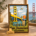 San Francisco SVG, 7 Layers City Art, Plywood Cut File - Image 2