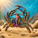Crab SVG 3D Layered Mandala, Sea Life Cut File, Glowforge Laser Cut Multi Layer Plywood - Image 3