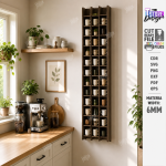 Wall Mug Holders Laser Cut Bundle, Coffee Mug Rack SVG, Kitchen Cup Organizer CNC Template, DXF PDF EPS Files - Image 2