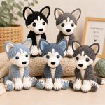 Husky Dog Crochet Pattern PDF, Cute Puppy Amigurumi Plush Toy, Crochet Dog Pattern, US Terms Digital Download