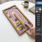 Fast Sling Puck Game Laser Cut Bundle, Wooden Table Hockey SVG, Family Board Game CNC Template, DXF PDF EPS Files - Image 2