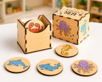 Kids Memory Game SVG Bundle, Animal Matching Game Laser Cut Files, Montessori Memory Match, Printable Toddler Learning Activity - Image 3
