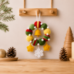Christmas Wreath Crochet Pattern PDF, Bauble Wreath Ornament Tutorial, Holiday Home Decor, Christmas Crochet Pattern - Image 2