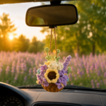3-in-1 Car Mirror Hanging Flower Basket Crochet Pattern PDF, Rear View Mirror Charm, Floral Amigurumi Bundle - Image 7