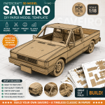 VW Saveiro Papercraft Template PDF | DIY Paper Model Car | Printable 3D Pickup Truck Pattern | Instant Download - Image 2