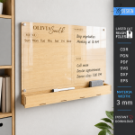 Acrylic Wall Planner Laser Cut Bundle, Dry Erase Calendar SVG, Family Command Center CNC Template, DXF PDF EPS - Image 14
