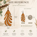 Boho Wooden Leaf Earrings SVG | Laser Cut Jewelry File | Nature Earrings Template | Glowforge SVG | Instant Download - Image 2