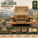 Land Cruiser Wood Body Car SVG | 3D Wooden Puzzle Laser Cut Files | CNC DXF AI EPS PDF CDR | DIY Model Digital Download - Image 2