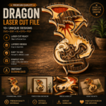 10+ Fire Dragon Bundle Multilayer 3D Wooden Engraved Laser Cut File, Decoration Ornament Glowforge Make, Svg Dxf Ai Pdf Instant Download - Image 7