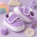 Baby Velcro Sneakers Crochet Pattern PDF, Cute Baby Booties Crochet Pattern, Beginner Baby Shoes Tutorial, Digital Download Crochet Pattern - Image 3