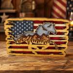 Horse American Flag, Patriotic Horse SVG, 3D Layered - Image 2