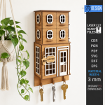 House Shaped Organizer Laser Cut Bundle, Wooden Home Storage Box SVG, Desk Organizer CNC Template, DXF PDF EPS Files - Image 9