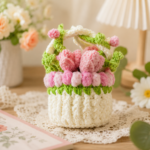 Tulip Basket Crochet Pattern PDF, Tulip Flower Basket Pattern, Crochet Flower Basket, DIY Floral Gift, Beginner Crochet Pattern - Image 6