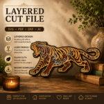 9x Mandala Bundle 3D Animals Multilayer Wooden Engraved Laser Cut File, Decoration Ornament Glowforge Make, Svg Dxf Lbrn Ai Download File - Image 3