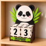 Animal Perpetual Block Calendar SVG Bundle, Wooden Desk Calendar Laser Cut File, Kids Nursery Decor, Glowforge Digital Download - Image 9
