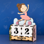 Perpetual Block Calendar SVG Bundle, Wooden Desk Calendar Laser Cut File, Kids Animal Calendar, Glowforge xTool Digital Download - Image 2