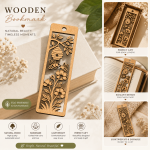 Wooden Bookmark Laser Cut Bee & Floral Design, Handmade Wood Bookmark, Book Lover Gift, Nature Inspired Reading Accessory, Eco Friendly Gift