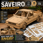 VW Saveiro Papercraft Template PDF | DIY Paper Model Car | Printable 3D Pickup Truck Pattern | Instant Download