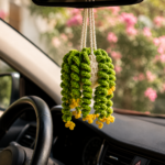 Car Hanging Plant Crochet Pattern PDF, Drooping Flower Basket Amigurumi, Rear View Mirror Decor Charm - Image 2
