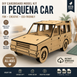 II PEQUENA CAR Cardboard Model Kit SVG | DIY 3D Car Puzzle | Laser Cut Files | PDF DXF SVG | Digital Download