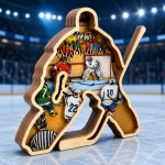 Hockey Goalie SVG, 3D Layered Sports, Goaltender File, Glowforge Laser Cut - Image 3