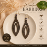 Boho Wooden Earrings SVG Laser Cut Files