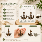 Anchor Earrings SVG | Wooden Nautical Jewelry Laser Cut Files | DXF EPS PNG SVG - Image 2