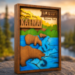 Alaska SVG 3D, 10 Layers, Plywood Cut File - Image 3