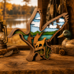 Duck Hunting SVG, Hunting Dog SVG, 3D Layered Mandala, Laser Cut File - Image 3