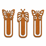 Butterfly Bookmark SVG Bundle | Laser Cut Bookmark Files | SVG EPS PNG DXF for Cricut, Glowforge, CNC & Wood Craft - Image 3