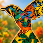 Hummingbird SVG 3D Layered Mandala, Garden Animal Cut File, Glowforge Laser Cut - Image 4