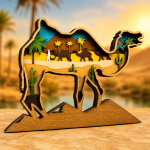 Camel SVG 3D Layered Mandala, Desert Animal Cut File, Glowforge Laser Cut - Image 3