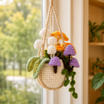 Mushroom Car Hanging Crochet Pattern, Amigurumi Mushroom Ornament, Rear View Mirror Charm, PDF Pattern - Image 3