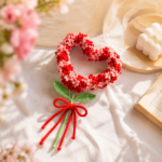 Crochet Heart Wreath Pattern PDF, Baby's Breath Flower Wreath, Valentine Crochet Decor, Handmade Romantic Gift Pattern - Image 6