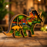 Triceratops Layered SVG 9 Layers, 3D Dinosaur - Image 2