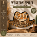 4x Cowboy Bundle 3D Multilayer Wooden Western Engraved Laser Cut File, Decoration Ornament Glowforge Svg Dxf Eps Jpg Pdf Png Xtool File - Image 3
