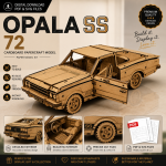 Opala SS 72 Papercraft Template SVG PDF | Cardboard Car Model Kit | DIY Paper Car | Instant Download Laser Cut Files