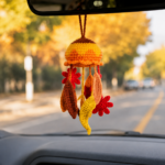 Autumn Leaves Jellyfish Crochet Pattern PDF, Fall Decor Amigurumi, Car Hanging Crochet Pattern, Autumn Ornament Tutorial - Image 6