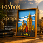 London SVG, 9 Layers, Plywood Cut File