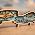Drone SVG 3D Layered Silhouette, Quadcopter Flight Cut File, Laser Cut 6 Layer Military - Image 3