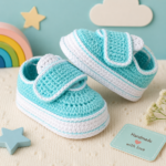 Baby Velcro Sneakers Crochet Pattern PDF, Cute Baby Booties Crochet Pattern, Beginner Baby Shoes Tutorial, Digital Download Crochet Pattern - Image 5