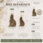 Cat Shaped Earrings Laser Cut SVG - Image 2