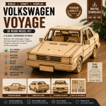 Volkswagen Voyage Laser Cut Files | 3D Wooden Car Model SVG DXF PDF | Instant Download