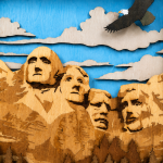 Mount Rushmore SVG 3D National Landmark, 9 Layers US President Cut File - Image 4