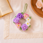 Flower Wreath Crochet Pattern PDF, Purple Floral Wreath Tutorial, Spring Home Decor, Wall Hanging Decor Pattern - Image 3