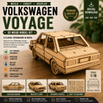 Volkswagen Voyage Laser Cut Files | 3D Wooden Car Model SVG DXF PDF | Instant Download - Image 2