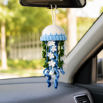 Flower Jellyfish Crochet Pattern PDF, Car Hanging Crochet Pattern, Floral Amigurumi Ornament, Nursery Decor Tutorial - Image 4