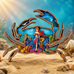 Crab SVG 3D Layered Mandala, Sea Life Cut File, Glowforge Laser Cut Multi Layer Plywood - Image 2