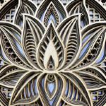 Lotus Flower Mandala Bundle 3D Multilayer Wooden Engraved Laser Cut File, Decoration Ornament Glowforge Make, Svg Dxf Ai Download Xtool File - Image 2